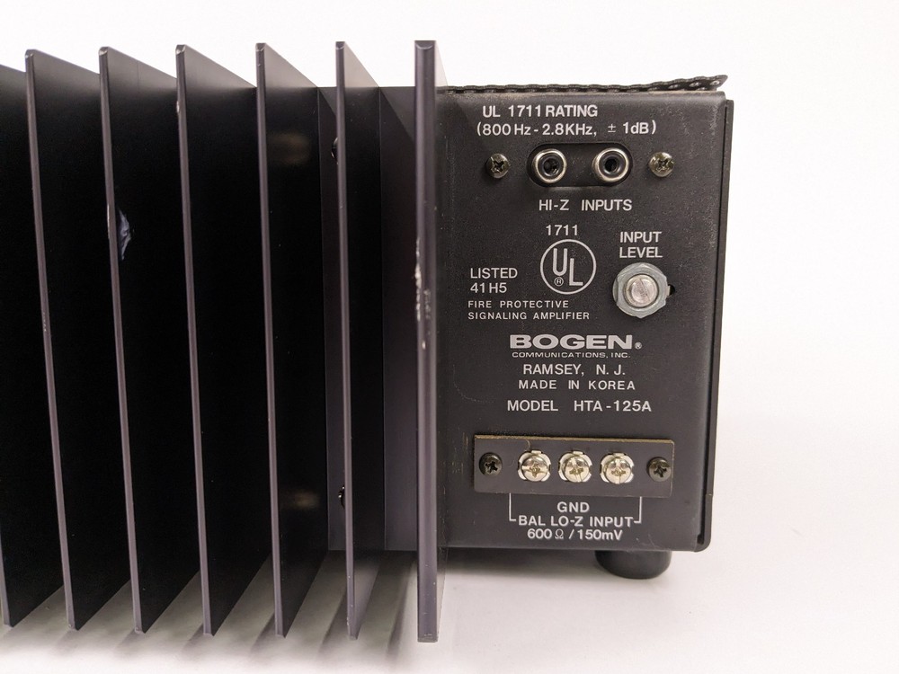 Bogen HTA-125A Power Amplifier 125W Rack Mountable