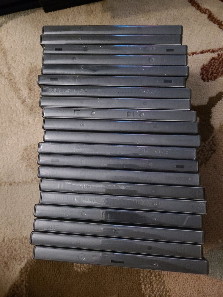 Set of 20 Black DVD Replacement Cases. Empty/standard sized. In great condition