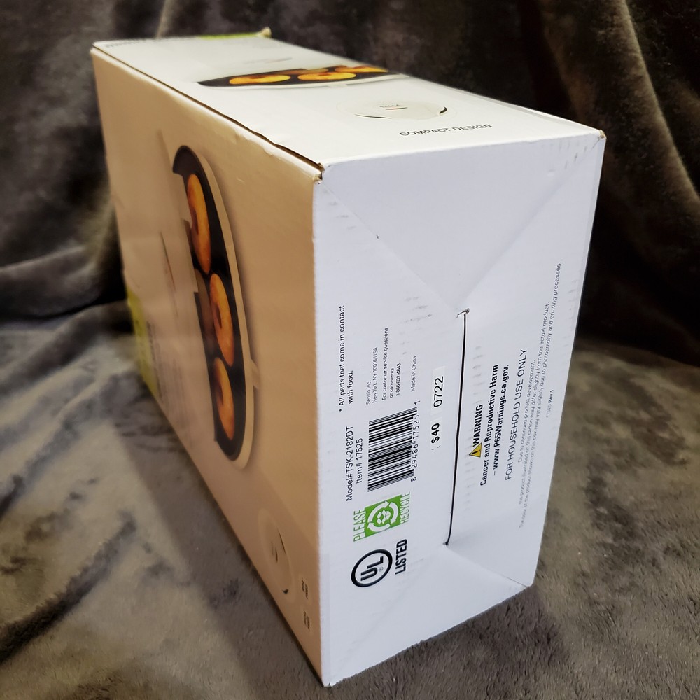 Bella Essentials Mini Donut Maker Easy Clean Nonstick Open Box