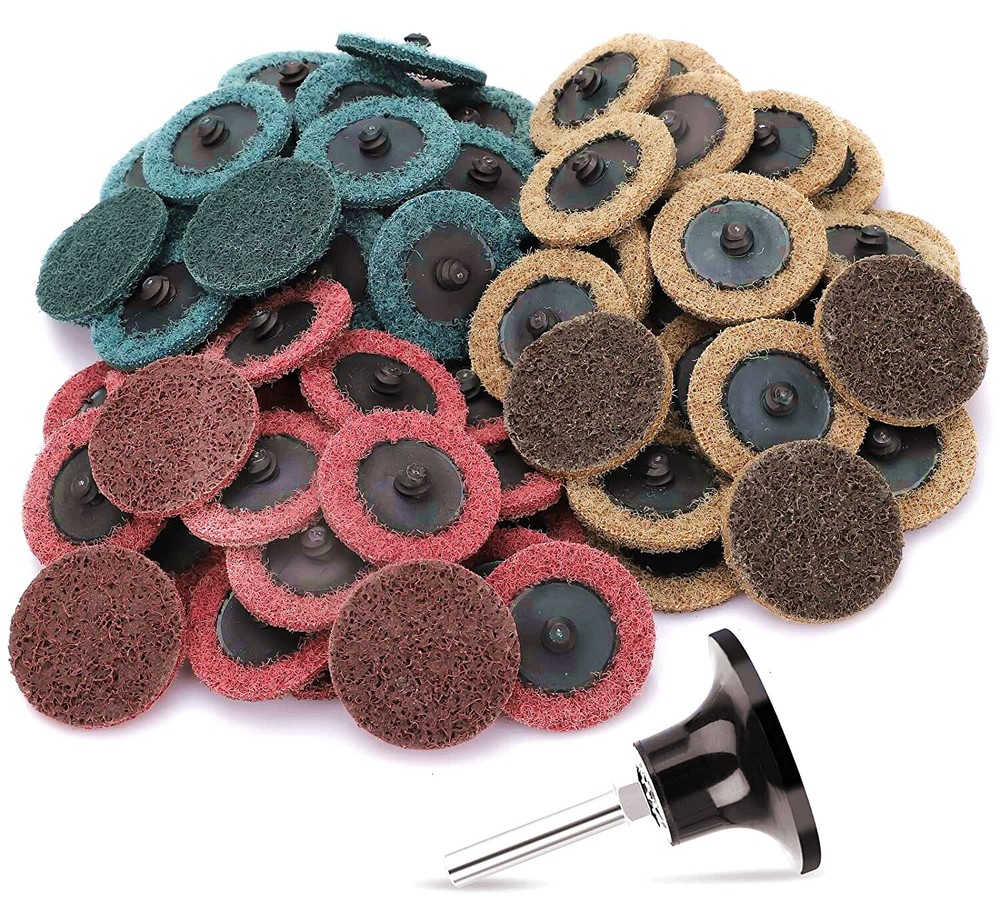 120+2 PACK 2 in Heavy Quick Change Surface Conditioning Die Grinder Sanding Disc