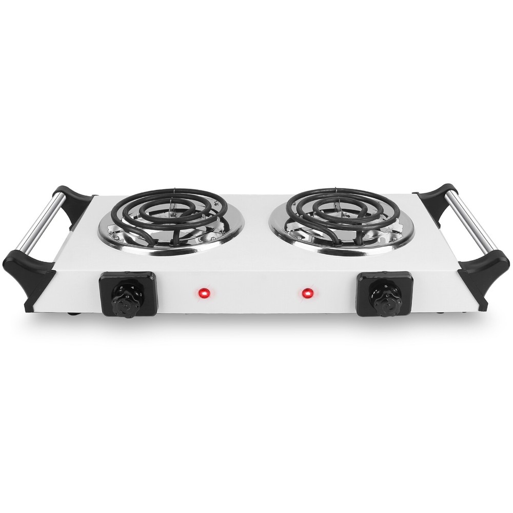 Electric Double Burner Stove Hot Plate Countertop Adjustable Temperature Control
