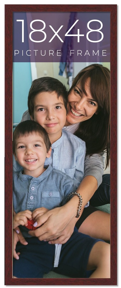 18x48 Frame Brown Solid Wood Picture Frame Width 0.75 Inches | Interior Frame De