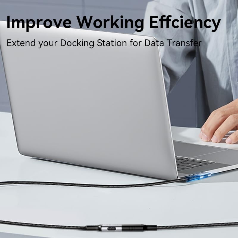 short right angle usb c extension 2FT Compatible with Thunderbolt 4 2 ft