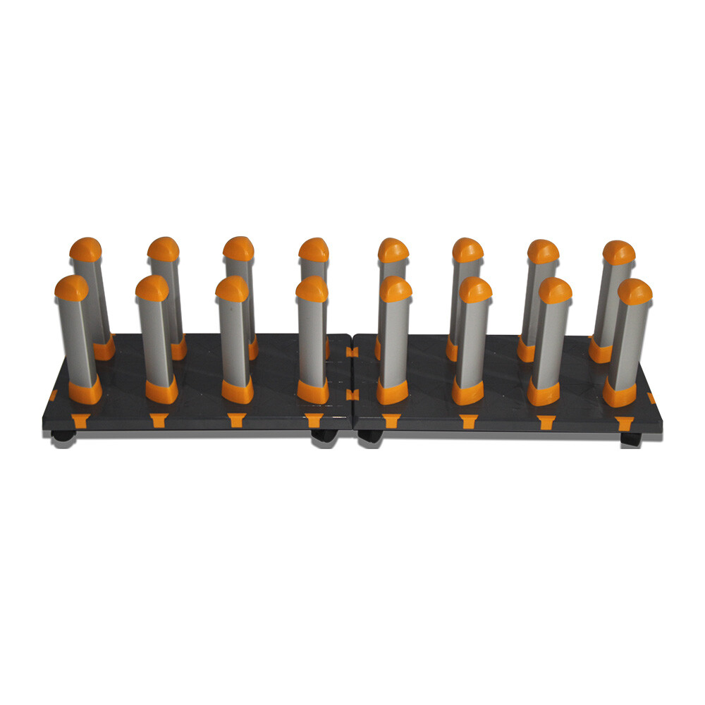 US Detachable Free Assembly Mobile Material Floor Rack for Vinyl with 2 Modules
