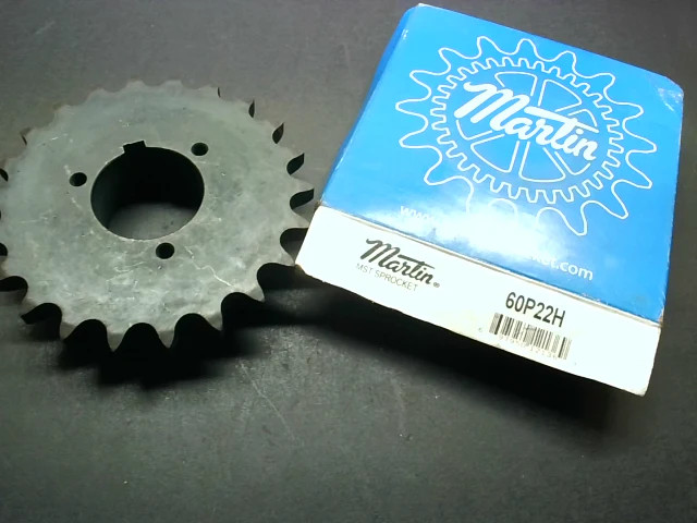Martin 60P22H Roller Chain Sprocket MST® P1 Bushed Solid Type 4 Split Single 1/2