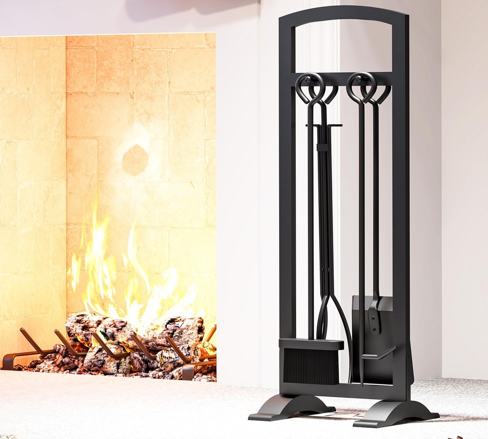 5-Piece Lightweight Fireplace Tool Set – Portable, Compact, and Stylish Fire ...