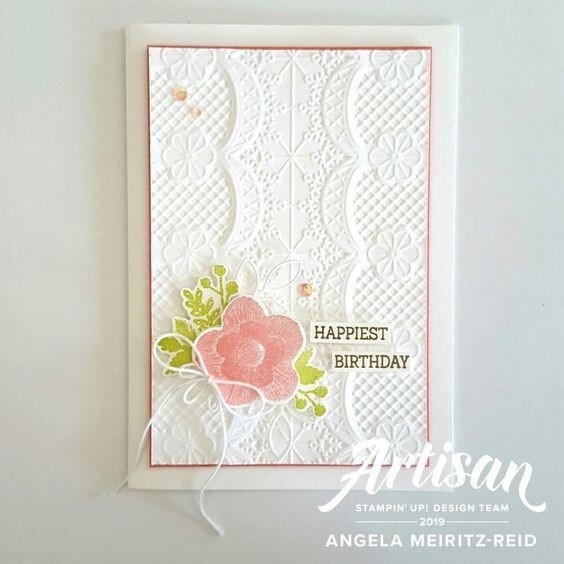 Stampin Up LACE 3D Embossing Folder NEW