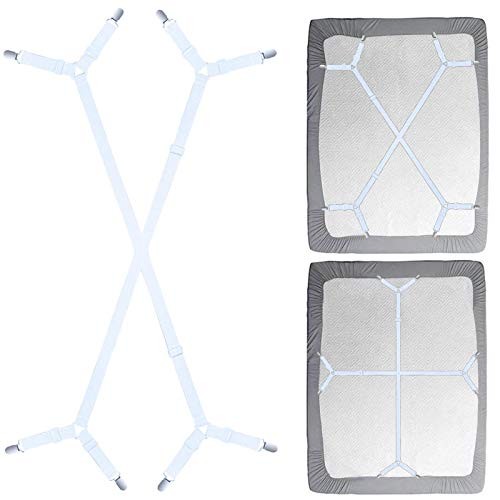 Sheet Fasteners Suspenders Straps - Adjustable Crisscross Bed Sheets Holder