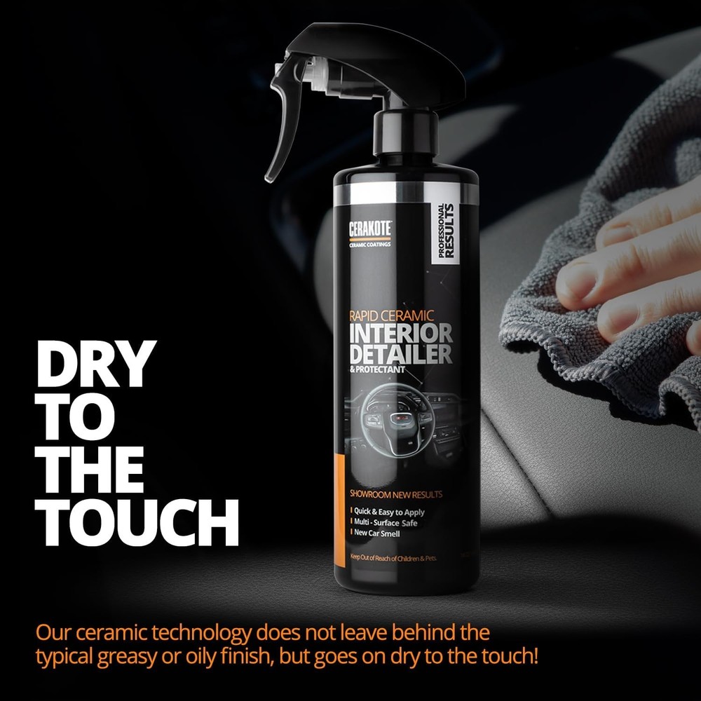 Rapid Ceramic Interior Detailer Spray Multi Surface Car Cleaner 14oz