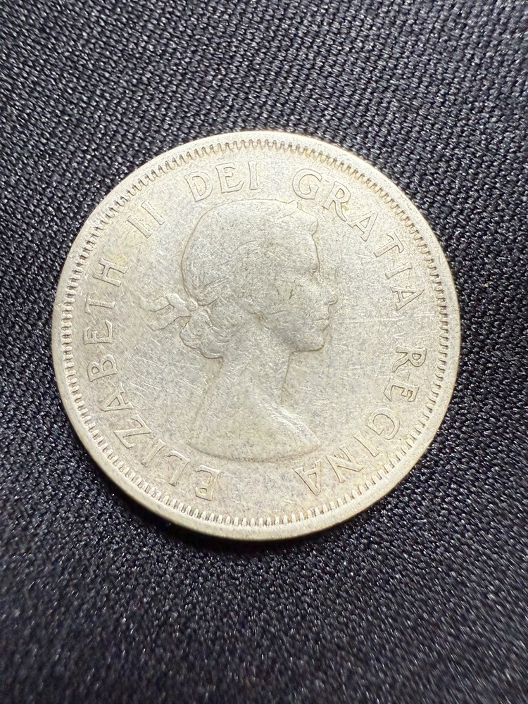 1953 Canada 25 Cents Coin Silver Toned Example