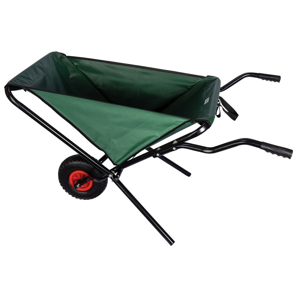 Dura-Tech Folding Wheelbarrow | Easy Maneuverability | 80 lb. Load Capacity