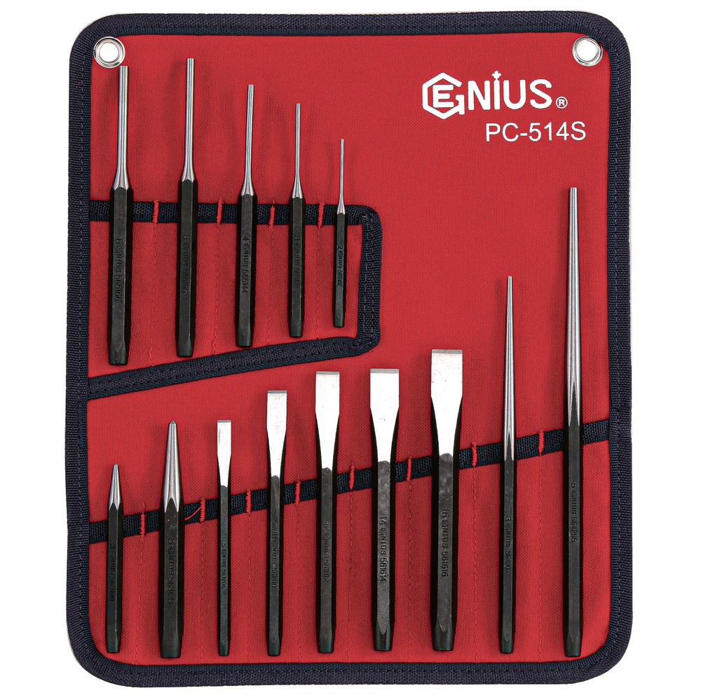 Genius Tools 14 Piece SAE Punch & Chisel Set - PC-514S
