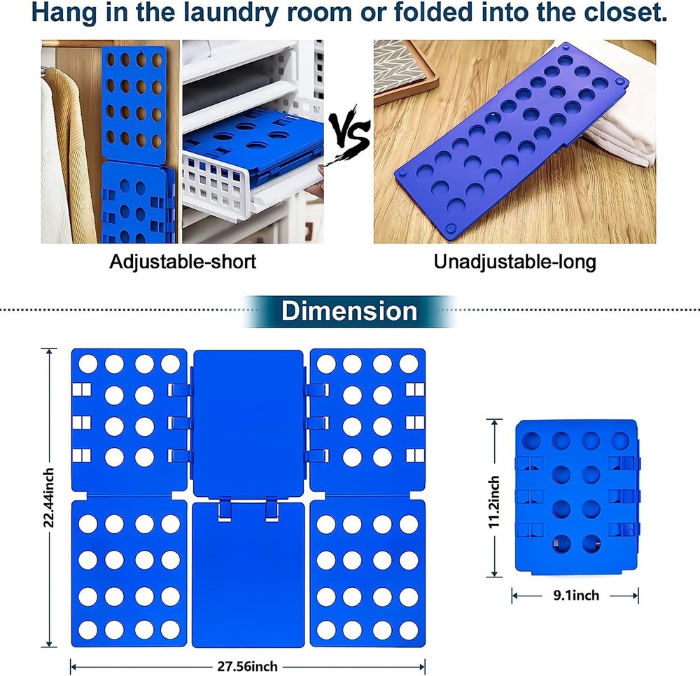 V1 Shirt Folding Board t Shirts Clothes Folder Durable Plastic Laundry folder...