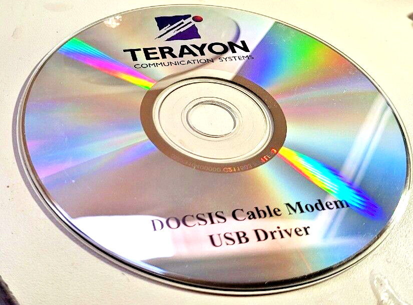 Terayon Communication Systems DOCSIS Cable Modem USB Driver Software Computer CD