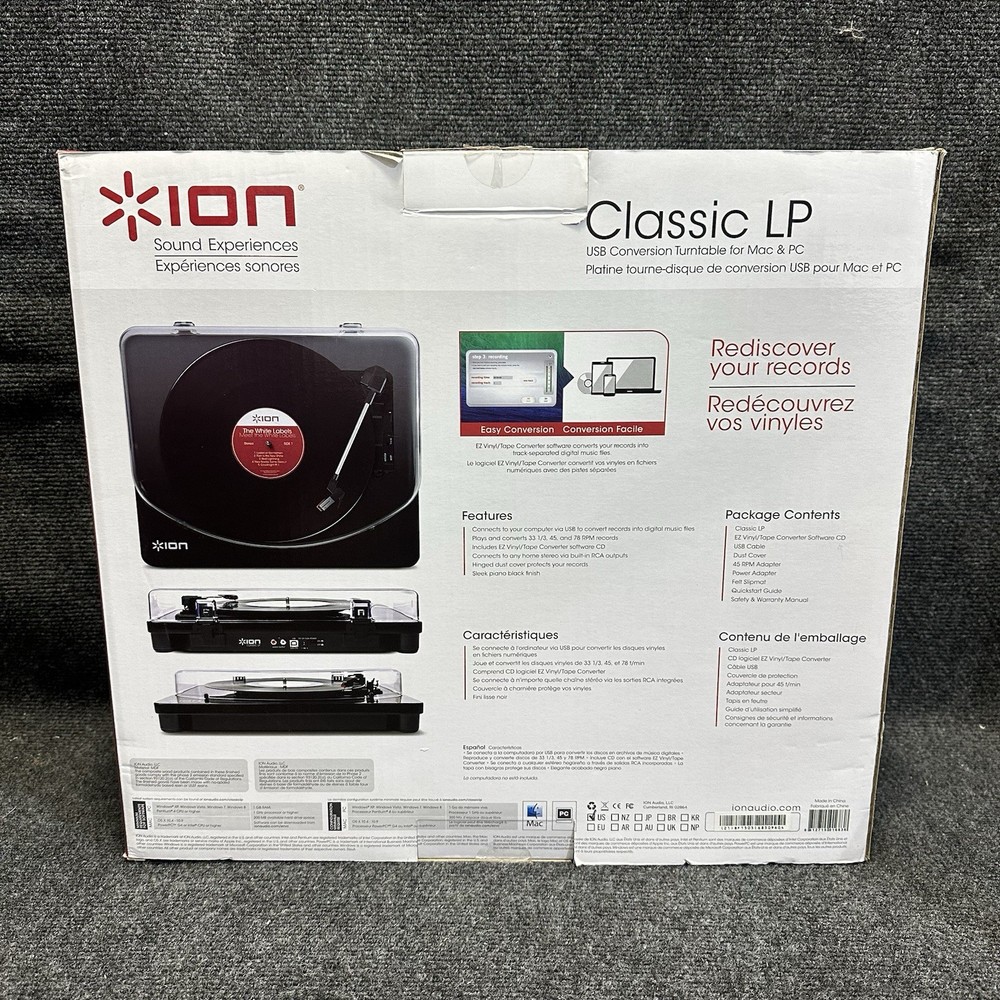 ION Classic LP Mac & PC USB Conversion Turntable Digital Music Record Player