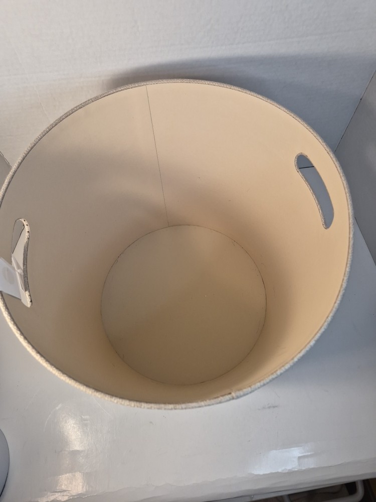 Stitched Monogram "E" Burlap Storage Bin B23