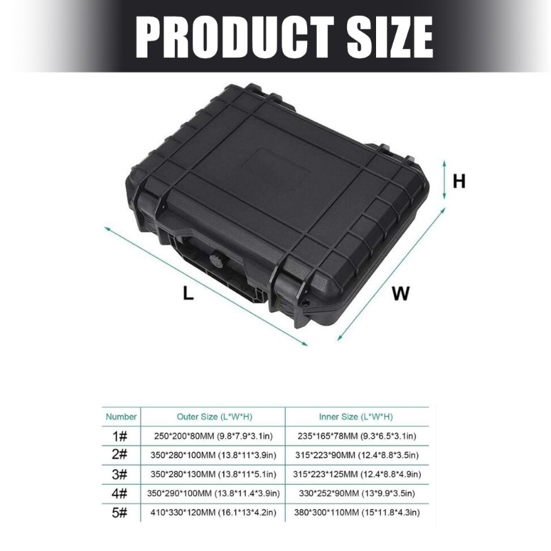 Heavy Duty Moisture Proof Plastic Instrument Case With Removable Protective Foam