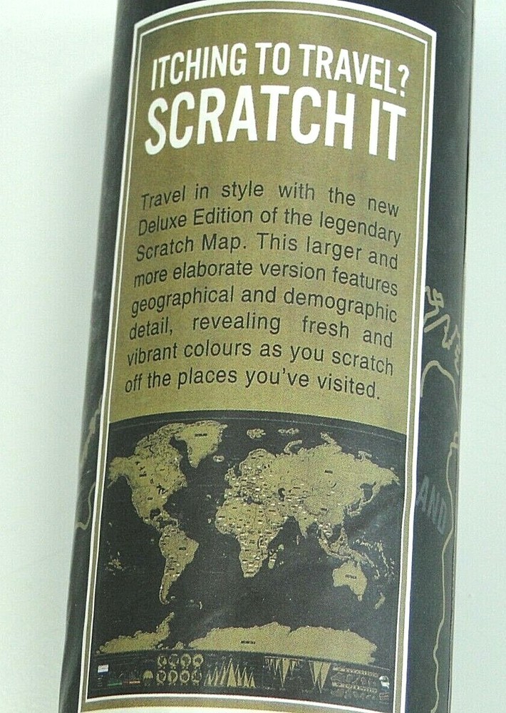 SCRATCH OFF WORLD MAP Deluxe EDITION Mat finish