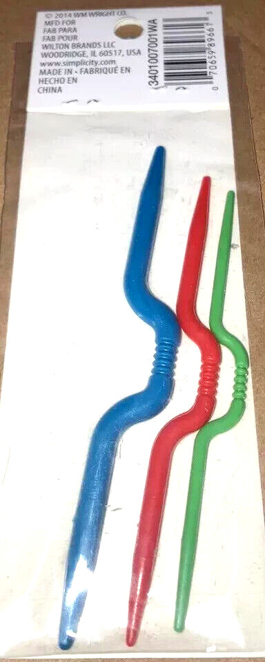 3-Piece BOYE Plastic Straight Cable Needle Set 3 sizes FAST FREE SHIP
