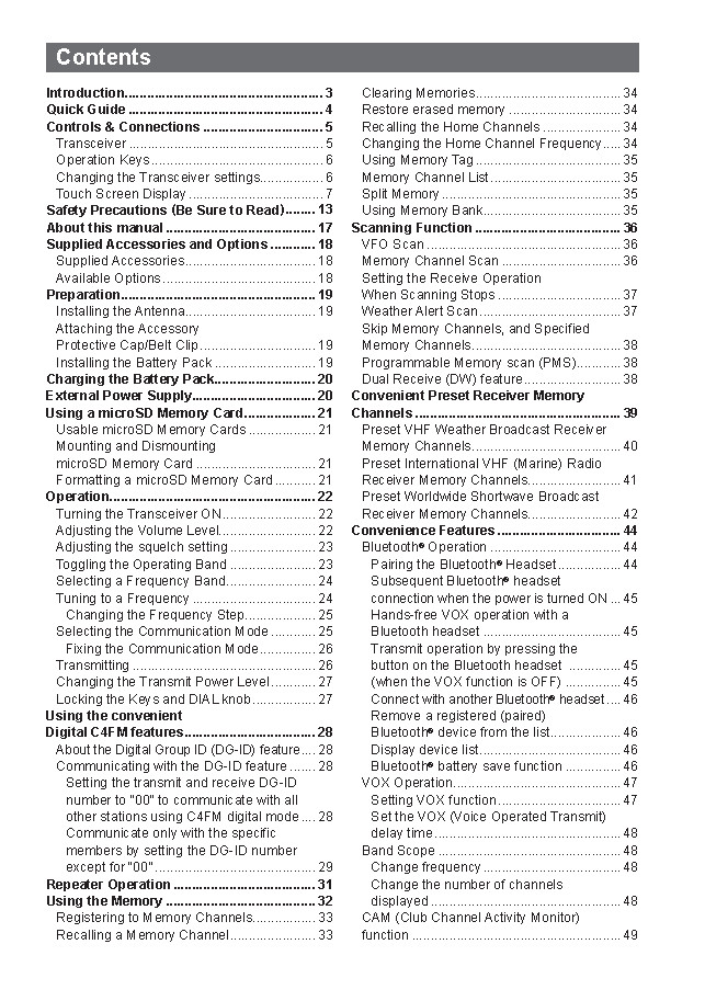 Yaesu FT3Dr FT3DE Transceiver Instruction Operating Manual Coil Bound
