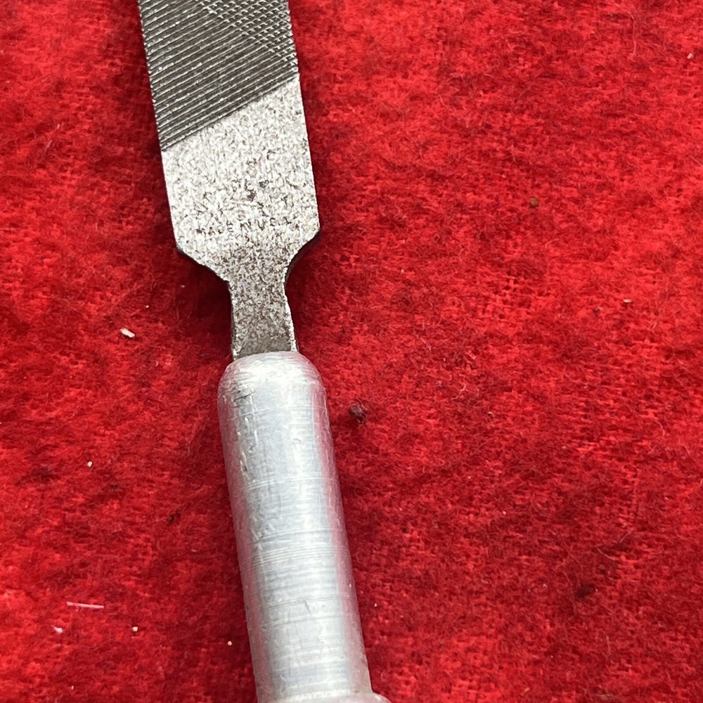 7" FLAT BASTARD HAND FILE TOOL WITH PERMANENT HANDLE (t56)