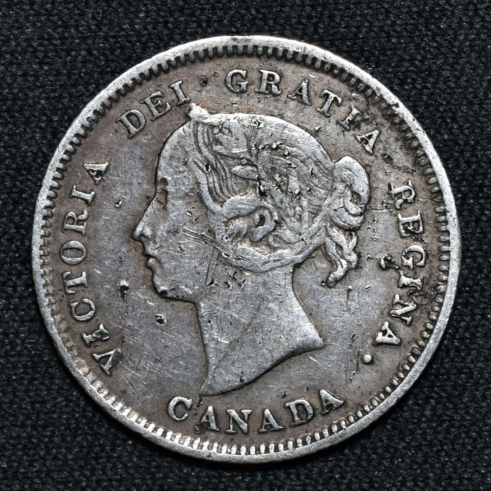 1887 Canada, Victoria, Silver 5 Cents, KM.2