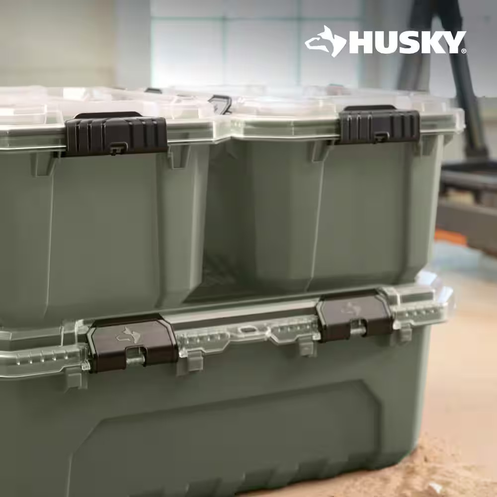 5-Gal. Professional Heavy Duty Waterproof Stackable Plastic Storage Container wi