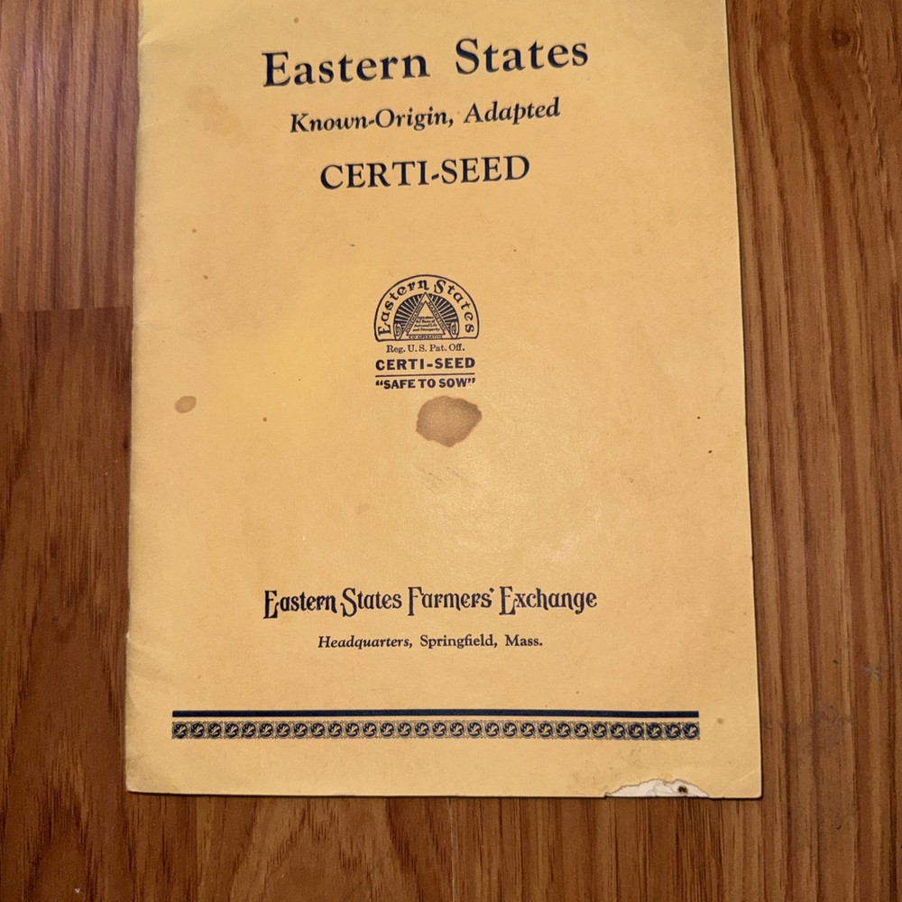 1929 Eastern States Know-Origin, Adapted Certi-Seed Book