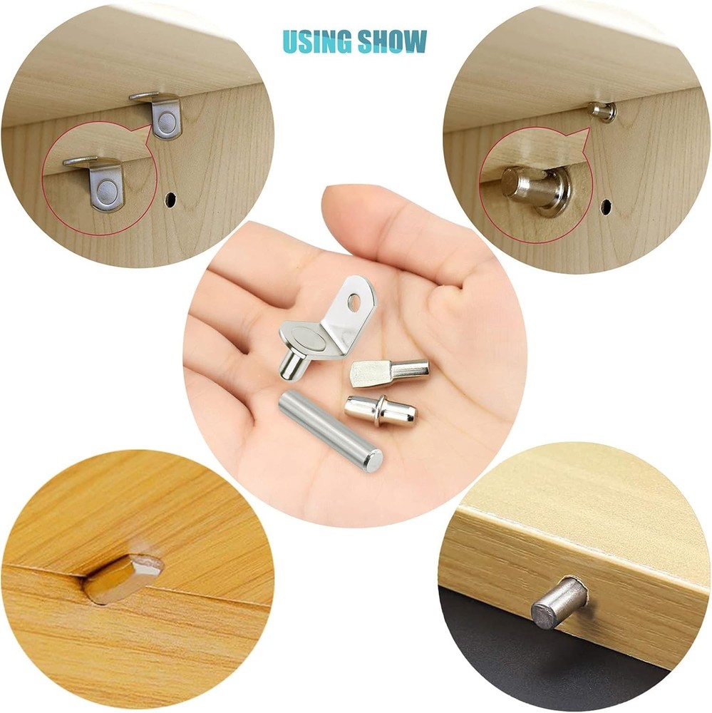 Robust 104 Pcs Shelf Pegs Set with 4 Styles - Ideal for Strong Support
