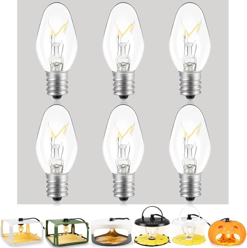 Original 6 Pcs Flea Trap Replacement Light Bulbs, Special for Flea Traps for ins