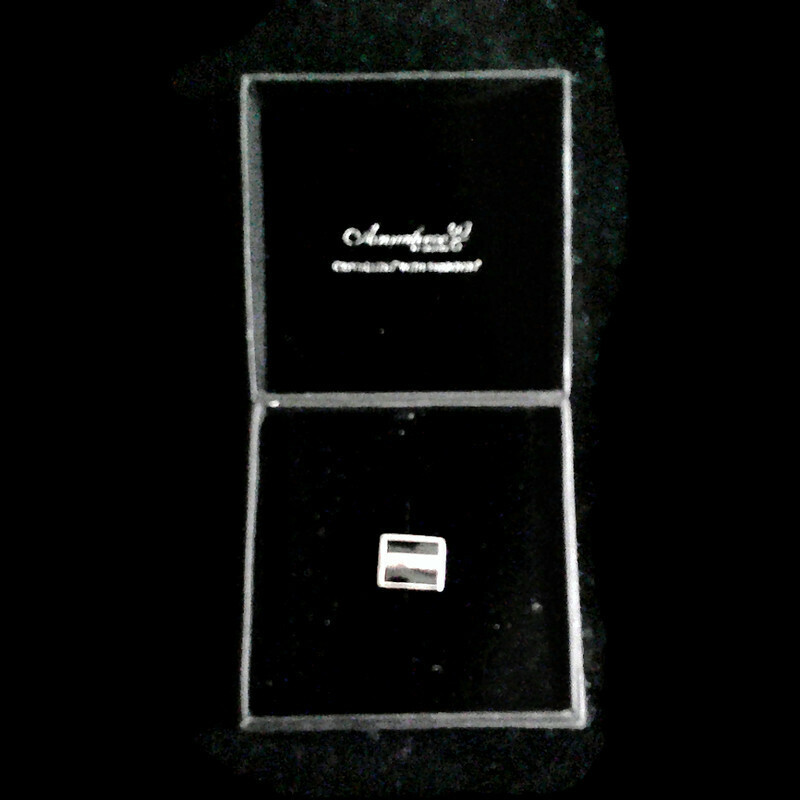 Black & Silver Simple Black Tie Pin Annaleece by DeVries