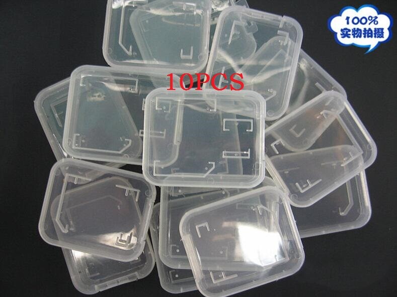 10Pcs Micro SD SDHC Memory Card Case Holder Box Storage Hard Plastic Transparent