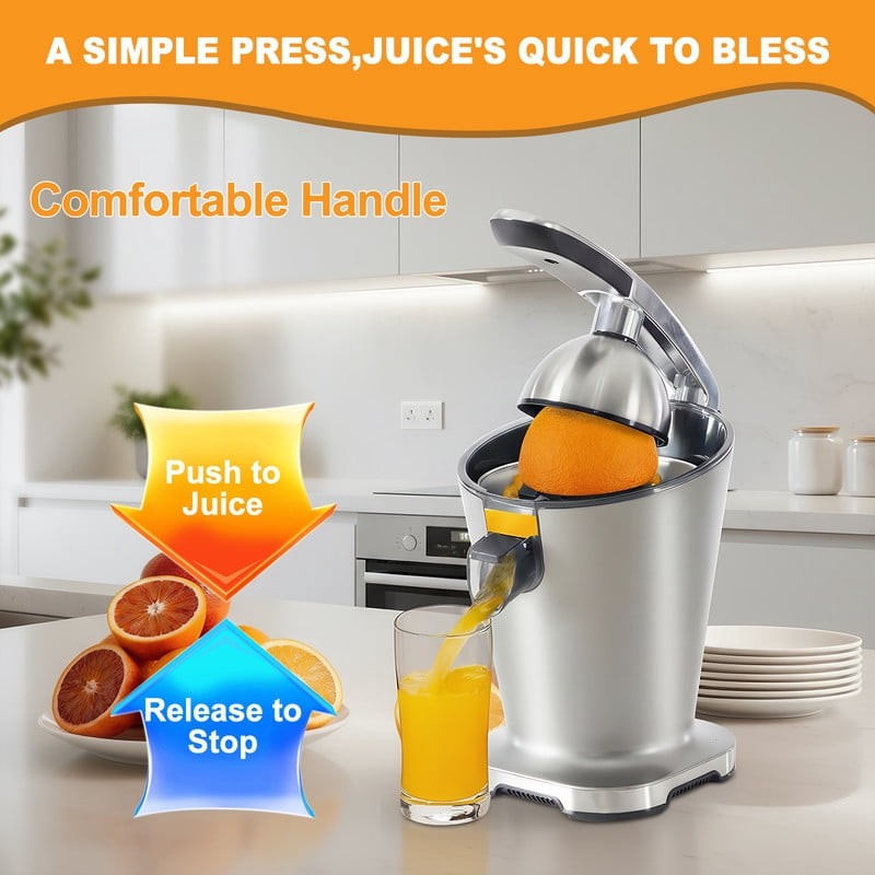 Electric Citrus Juicer, Automatic Orange Juicer Machine & Lemon Squeezer
