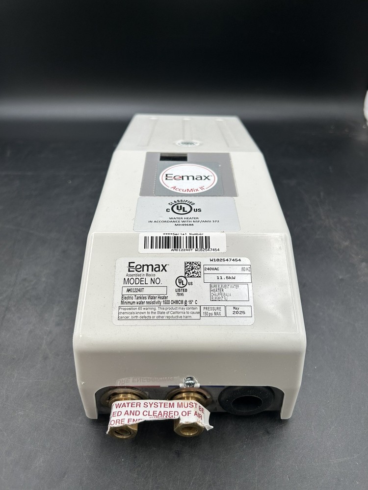 Eemax Am012240t Commercial Electric Tankless Water Heater, Undersink, 240Vac,
