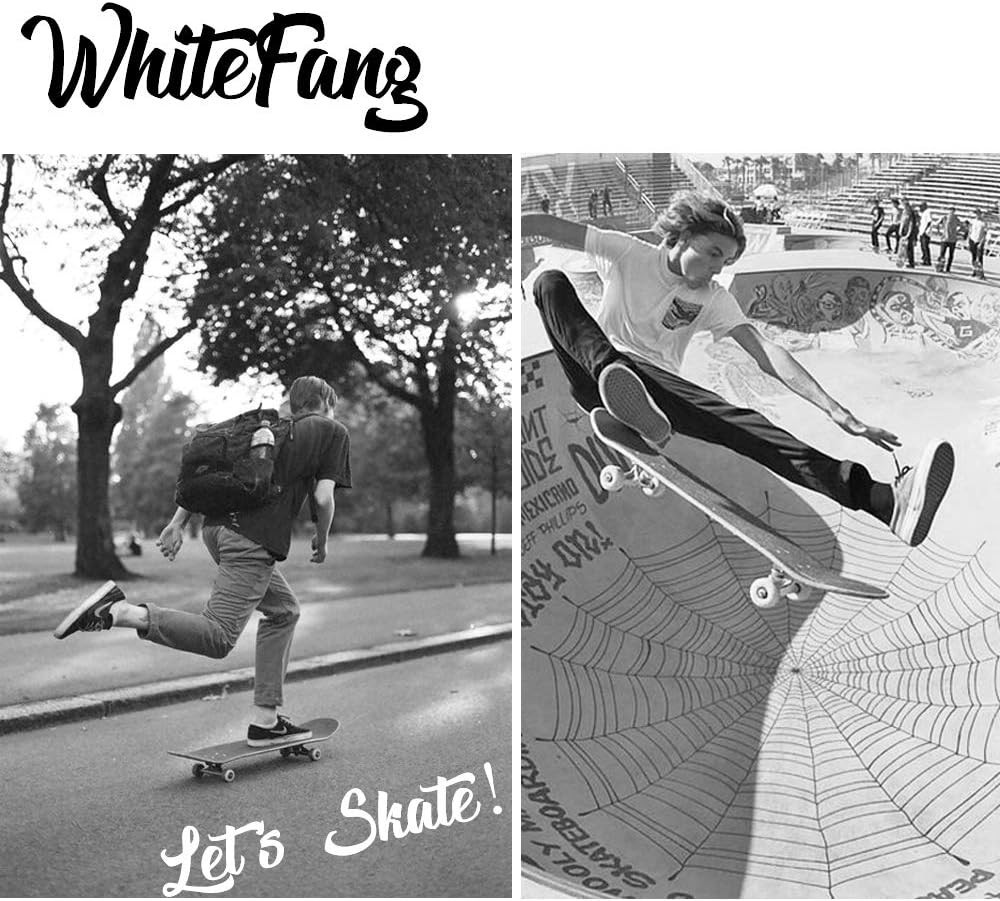 Beginner-Friendly 31.75" Canadian Maple Skateboard with Tricks & Designs