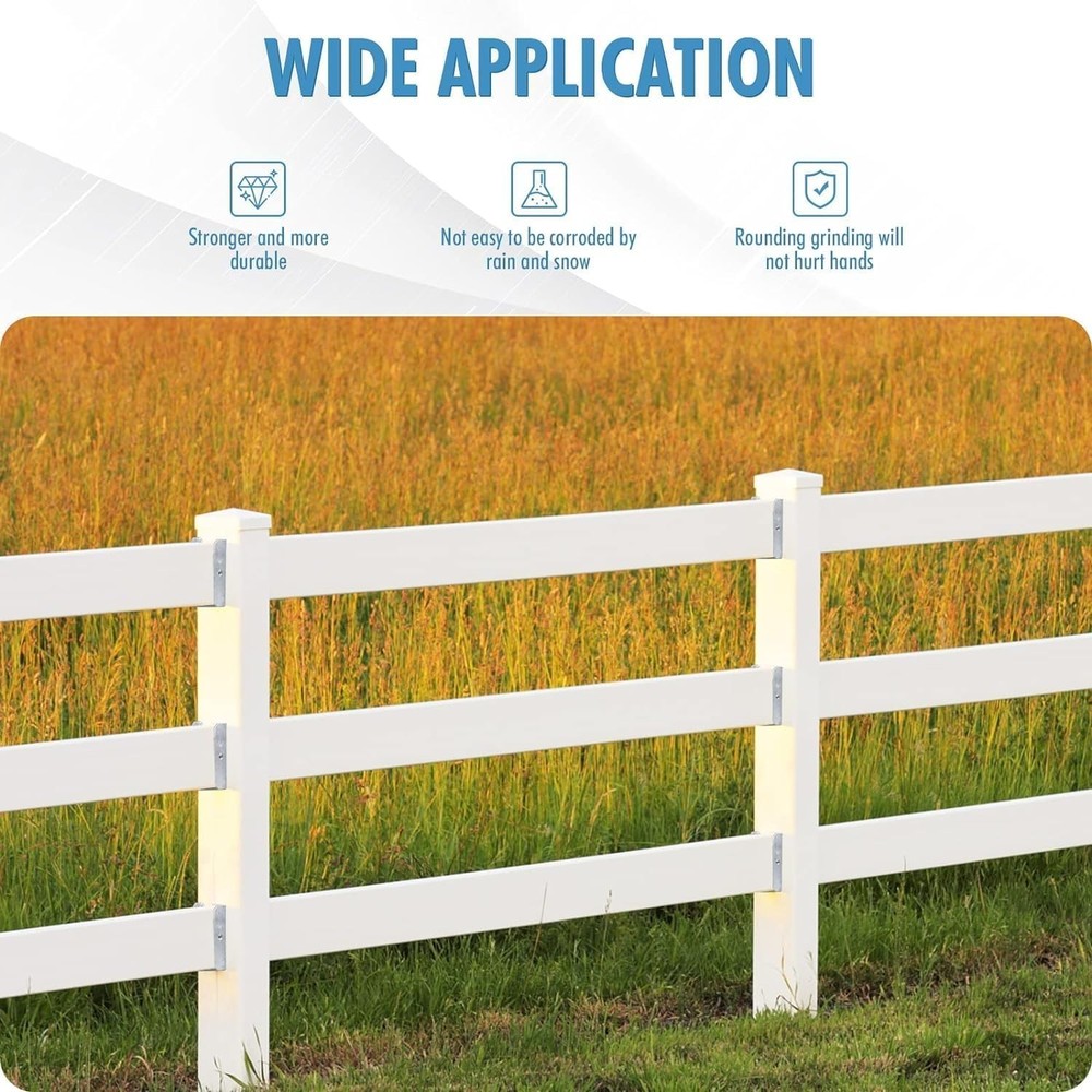 Durable 20-Pack Galvanized Fence Bracket Kit for Quick Install - Includes Screws