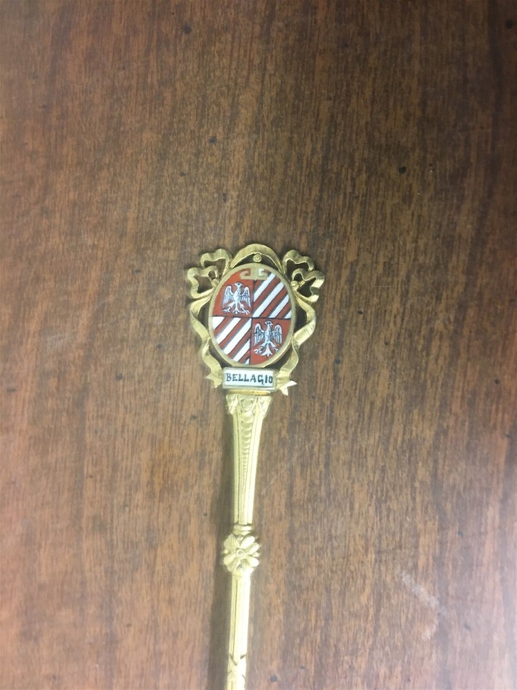 .800 Silver Enamel Bellagio Souvenir Spoon