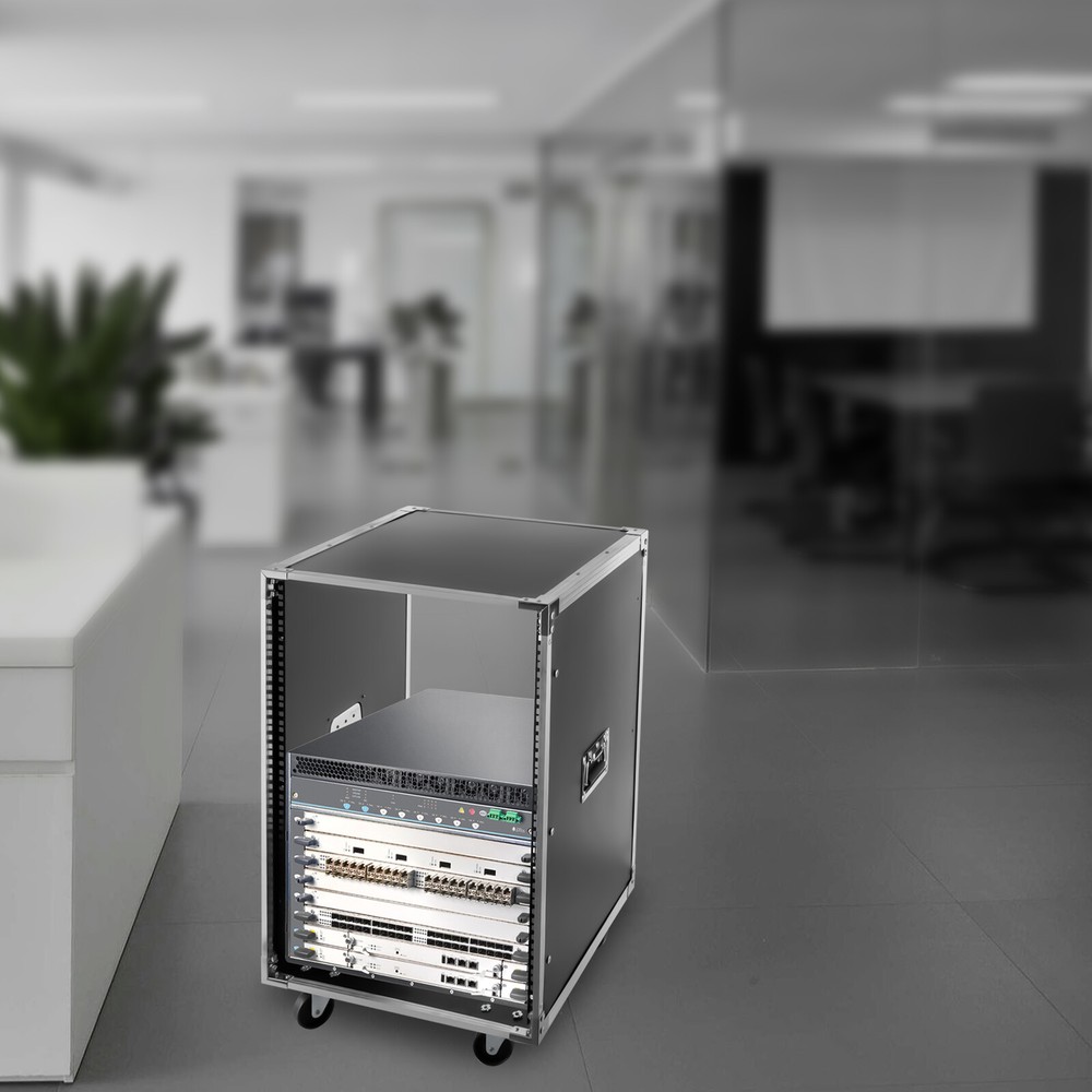 16U 19" Mobile Open Frame Rack Computer Audio Equipment Server Data Storage Rack