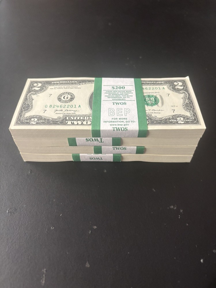15 ($2) TWO DOLLAR BILLS UNCIRCULATED SEQUENTIAL - GREAT PRICE!