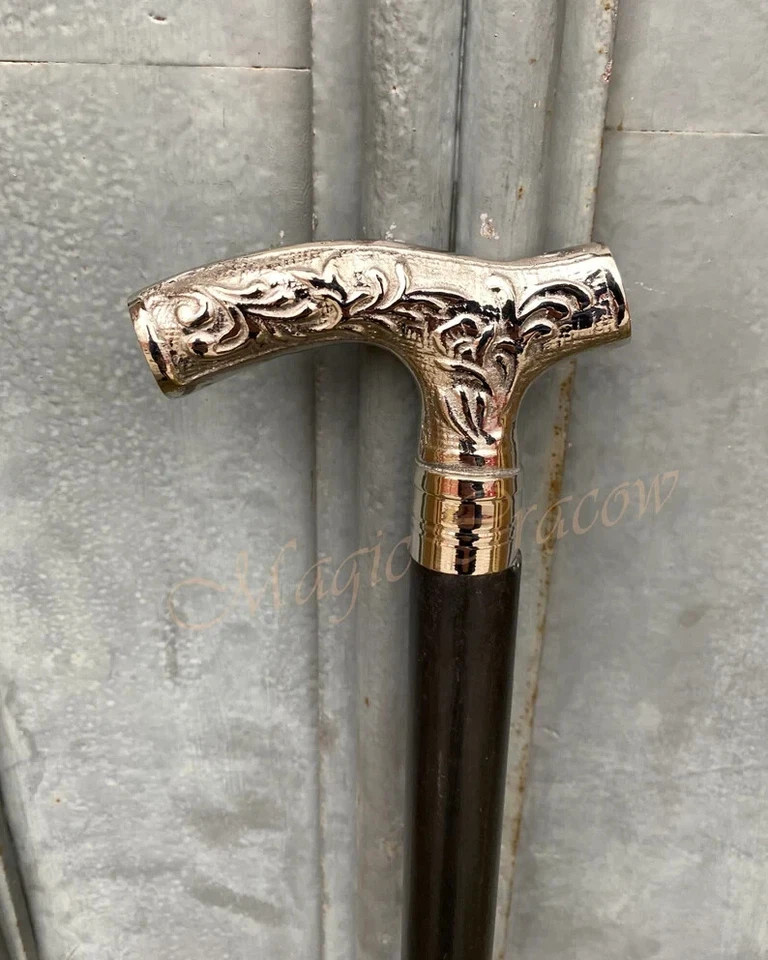 walking stick, wooden cane, classic handle