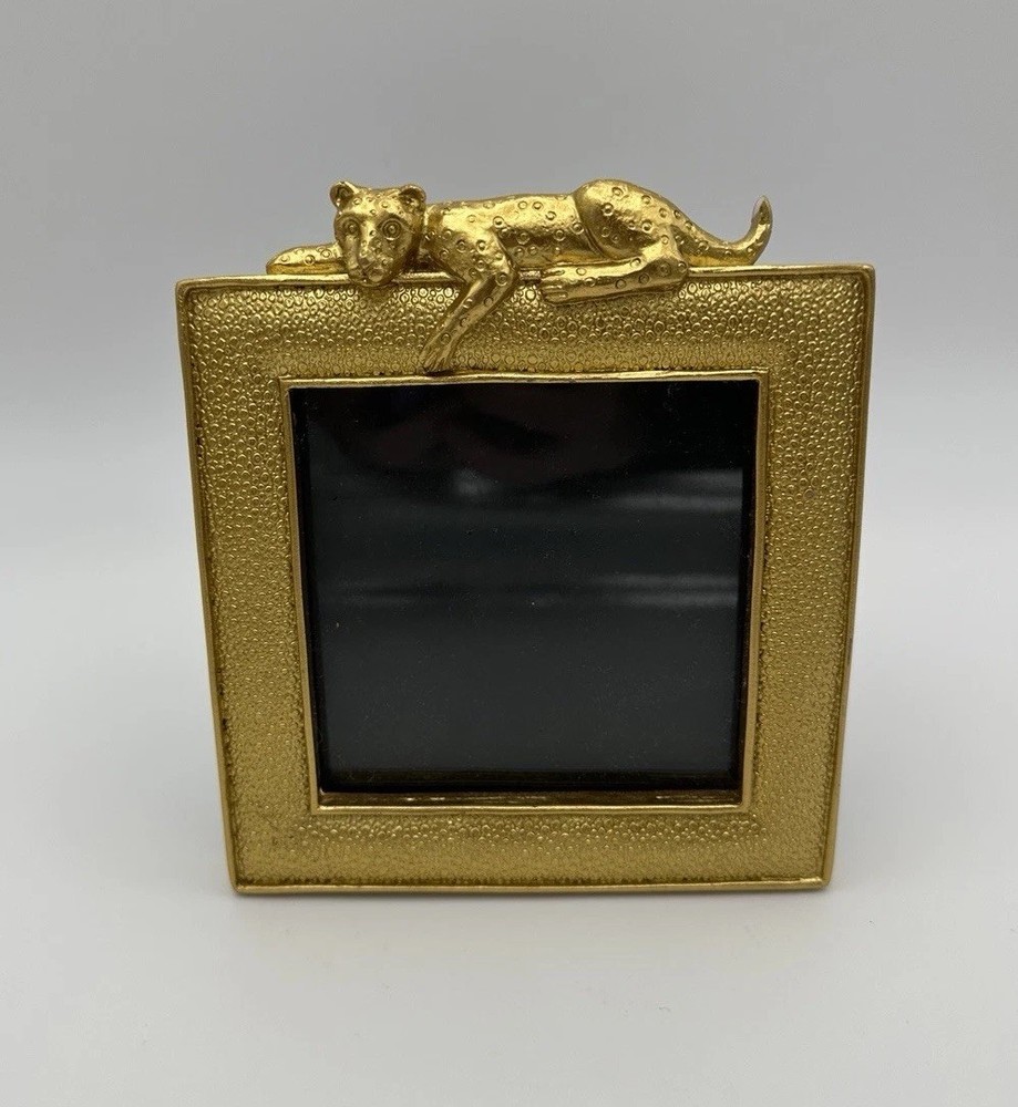 Modern Gold Leopard Small Photo Frame