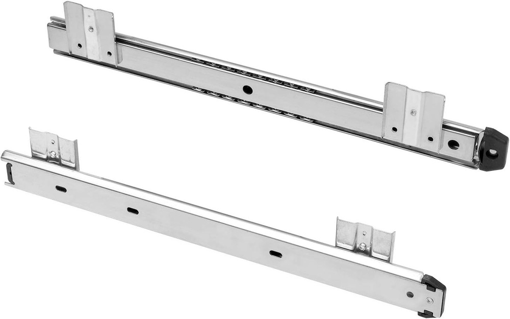 HEAVY DUTY 14INCH UNDER DESK KEYBOARD TRAY SLIDES - SILVER