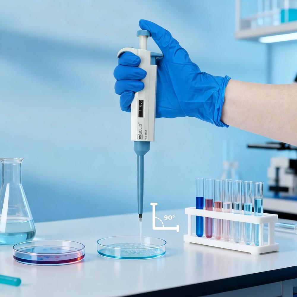 U.S. Solid Single Channel Pipette Adjustable Scientific Micropipette