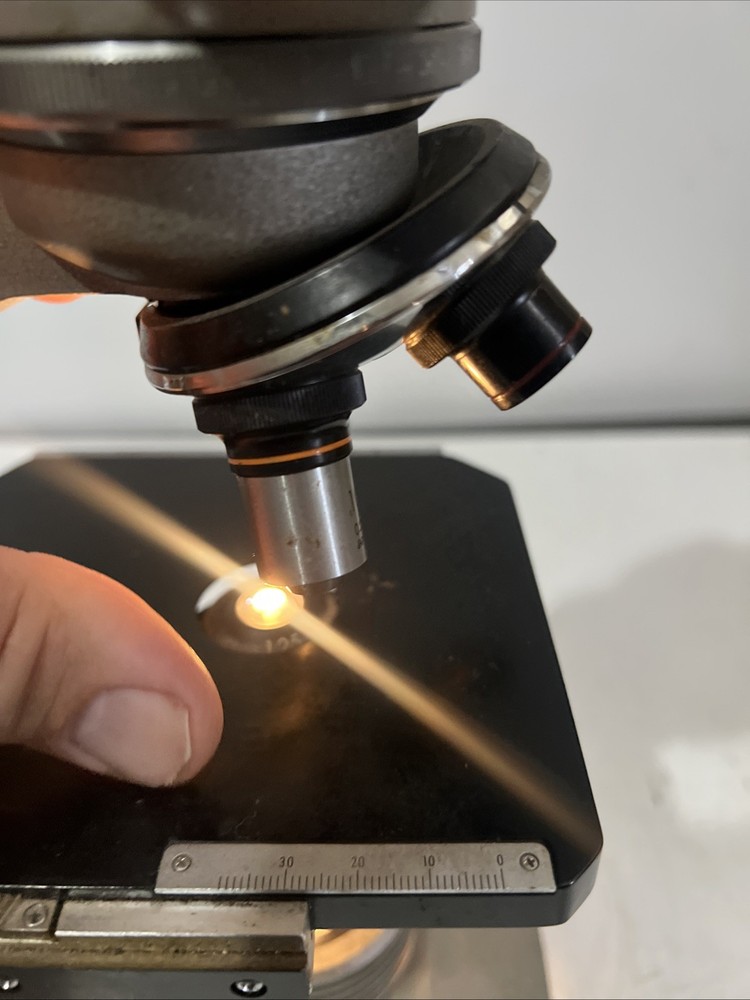 Vintage LAB SETUP Olympus KHC Microscope Binocular Working Lamp UNTESTED AS-IS