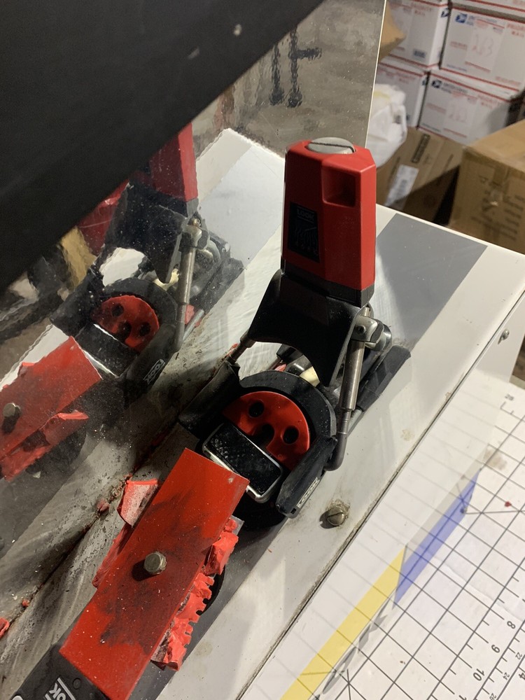 Vintage Look Ski Bindings Display Working