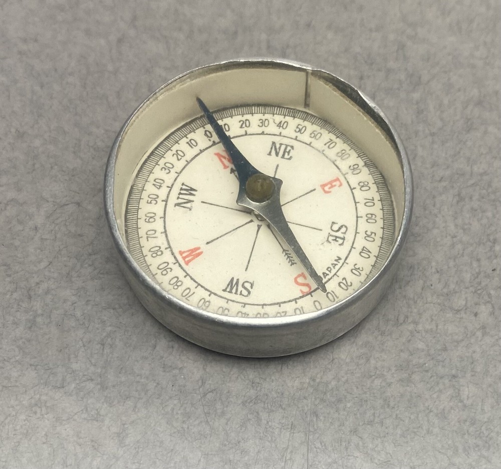 Vintage Small Tin Compass Japan