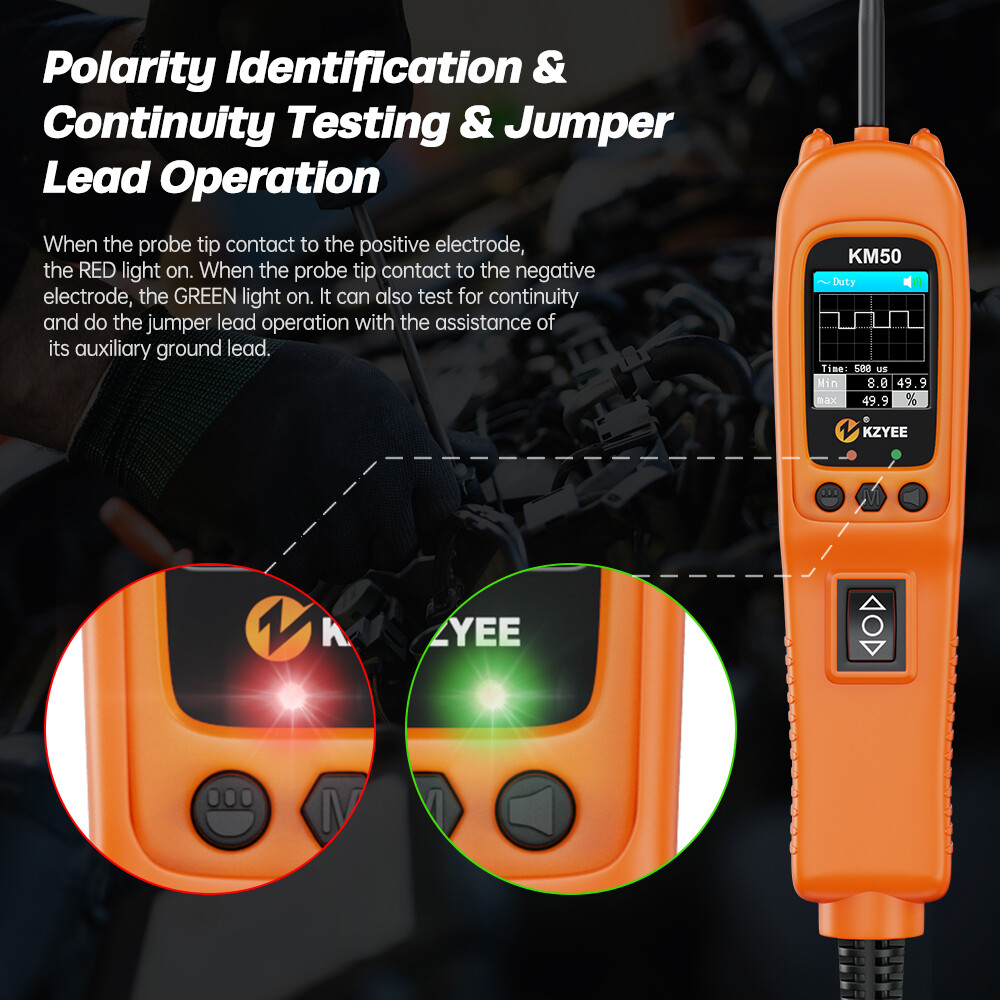 KM50 Electrical Circuit Tester Power Detection Auto 12V 24V Powerscan Voltmeter