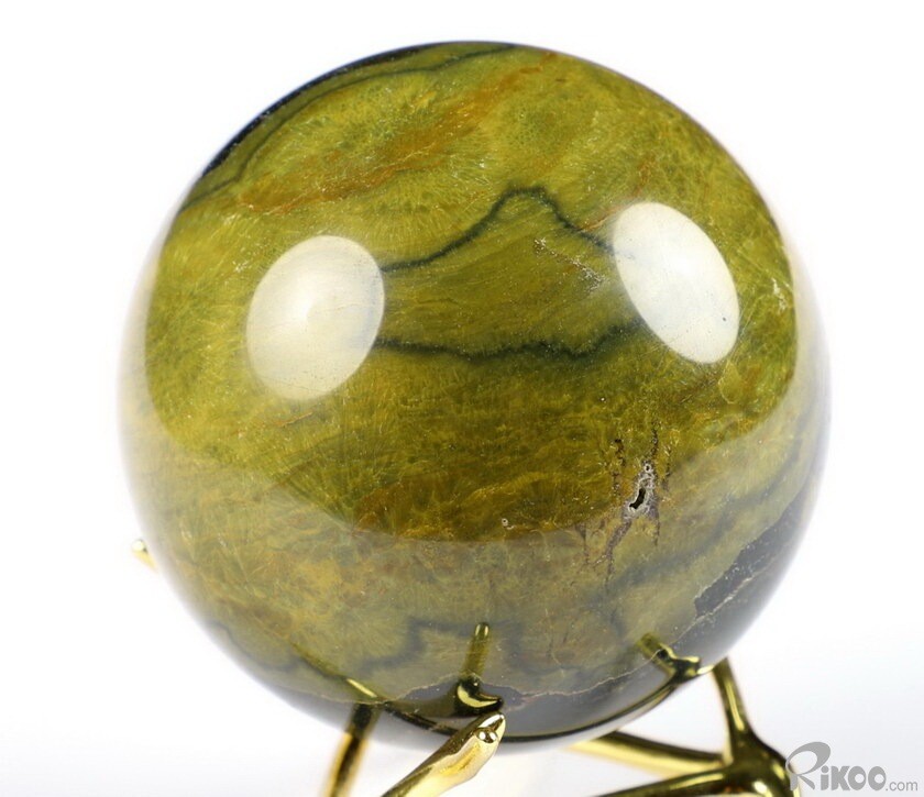 2.0" Ocean Jasper Carved Crystal Sphere, Crystal Healing