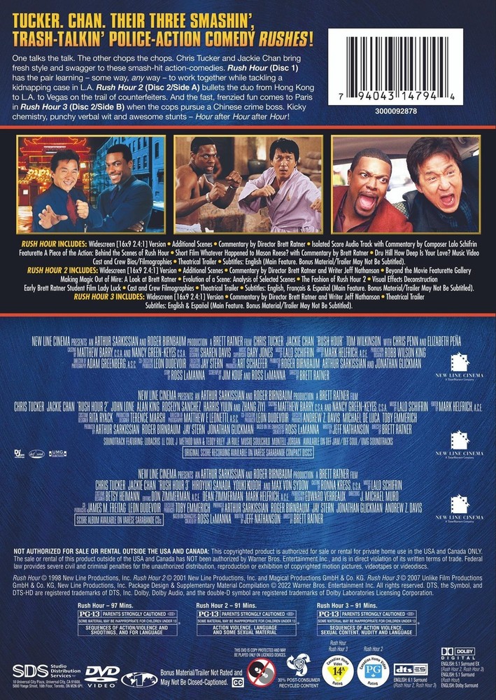 Rush Hour Trilogy DVD Hiroyuki Sanada NEW