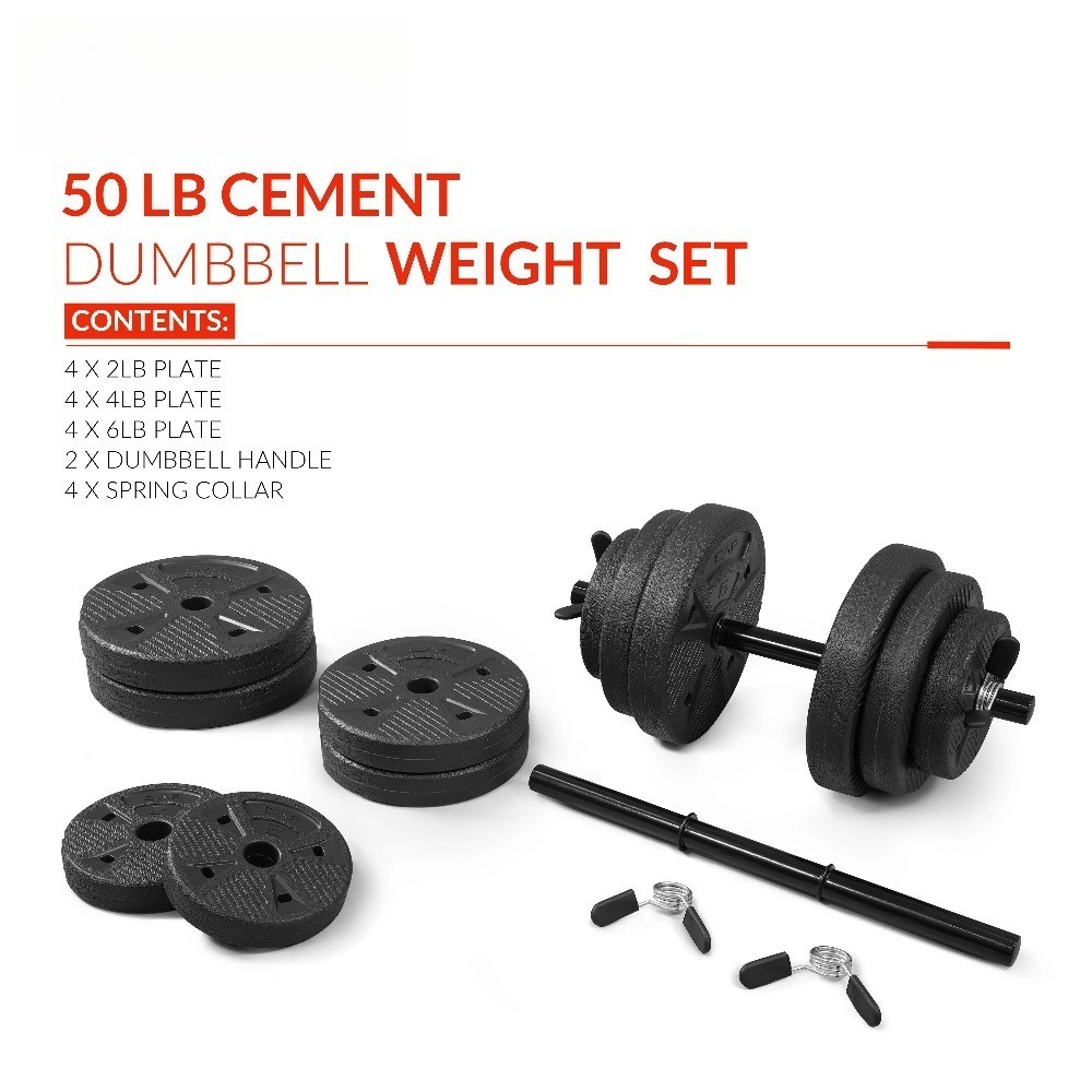 50 lb Adjustable Vinyl Dumbbell Set